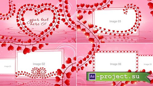 pond5: Romantic Hearts Love Slideshow - After Effects Template 