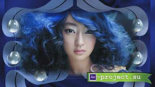 Woman in shades of blue - Project for Proshow Producer