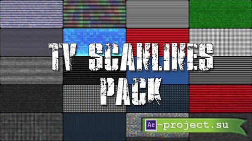 Videohive: TV Scanlines with Distortion Overlays - Motion Graphics 