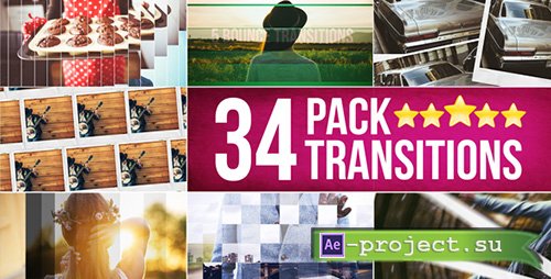 Videohive: 34 Transitions Pack - Project for After Effects 
