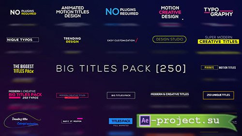 Videohive: Big Titles Pack [250] - Project for After Effects 