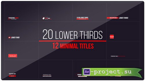 Videohive: 20 Lower Thirds and 12 Titles - Project for After Effects 