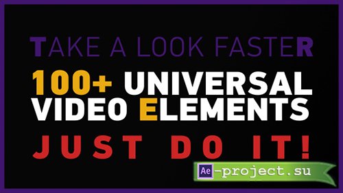Videohive: 100+ Universal Video Elements Pack - Project for After Effects