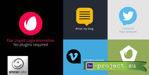 Videohive: Flat Liquid Logo Animation - Project for After Effects 
