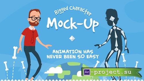 Videohive: Rigmo - Rigged Character Animation Mockup - Project for After Effects 