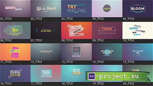 Videohive: Motion Titles Pack - Project for After Effects 