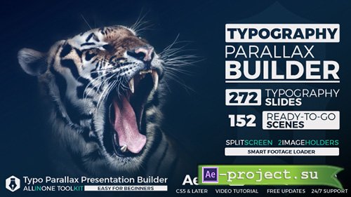 Videohive: Big Typo Parallax Presentation Builder - Project for After Effects 