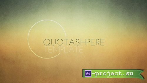 Quotasphere - Project for After Effects