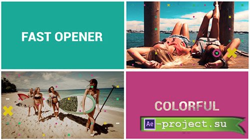 Videohive: Fast Colorful Opener - Project for After Effects 