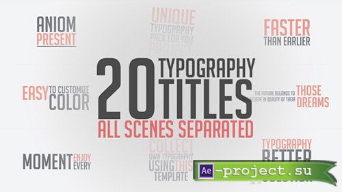 Videohive: Unique Typography - Project for After Effects 