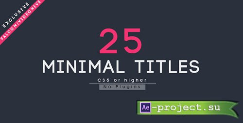 Videohive: 25 Minimal Titles - Project for After Effects 