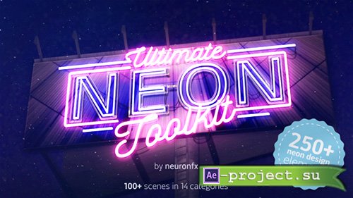 Videohive: Ultimate Neon Toolkit - Neon Sign Mockup Kit - Project for After Effects