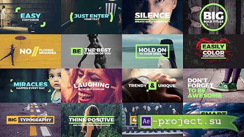 Videohive: Fresh Titles - Auto-Resizing Animated Typography Text Pack - Project for After Effects