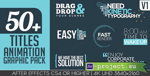 Videohive: Titles Animation Graphic Pack - Project for After Effects 