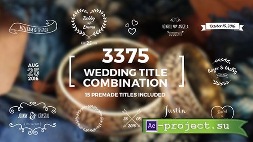 Videohive: Elegant Wedding Title Combination Pack - Project for After Effects 