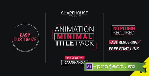 Videohive: Minimal Title Pack - Project for After Effects 