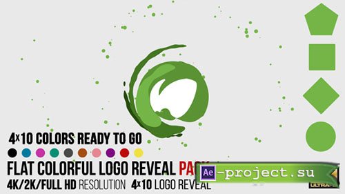 Videohive: Flat Colorful Logo Reveal Pack - Project for After Effects 