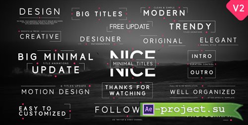 Videohive: Big Minimal Titles - Project for After Effects
