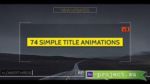 Videohive: Simple Titles - v3 - Project for After Effects 
