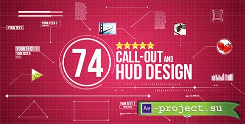 Videohive: 74 Call-Out and Hud Design Pack - Project for After Effects 
