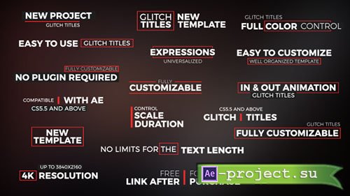 Videohive: Glitch Titles 16318891 - Project for After Effects 