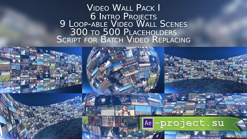 Videohive: Video Wall Pack I - Project for After Effects 