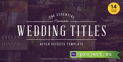 Videohive: Wedding Titles - Project for After Effects 