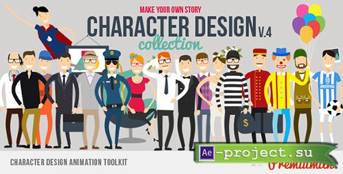 Videohive: Character Design Animation Toolkit v4 - Project for After Effects 