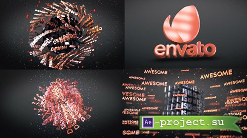 Videohive: 3D Text Shapes Logo Reveal - Project for After Effects 