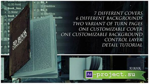 Videohive: 3D Book Constructor - Project for After Effects