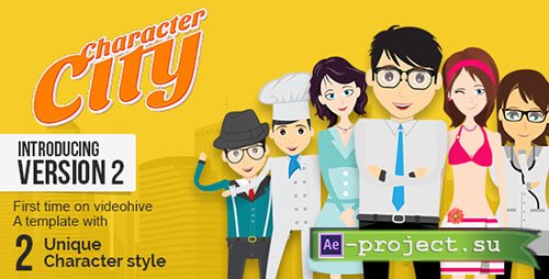 Videohive: Character City - Explainer Video Toolkit V2 - Project for After Effects 
