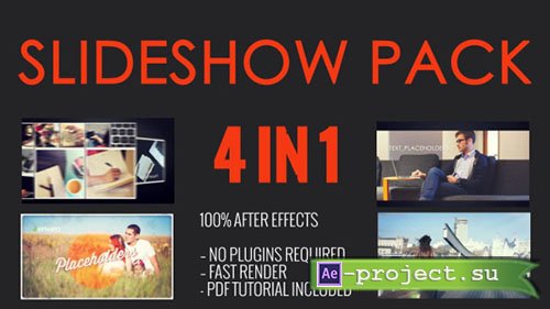 Videohive: SlideShow Pack 4 in 1 - Project for After Effects 