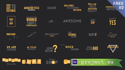 Videohive: Texts Animation Bundle - Project for After Effects 