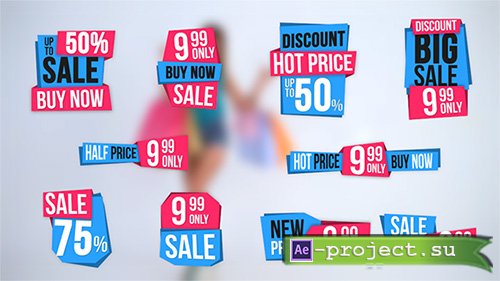 Videohive: 10 Sales Label - Project for After Effects 