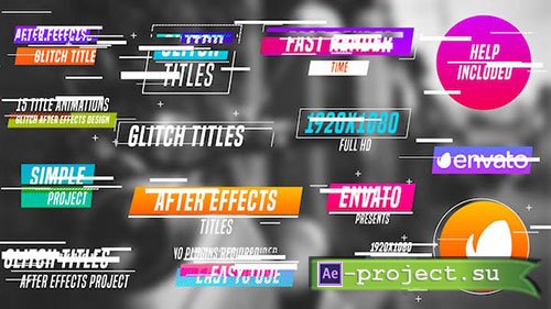 Videohive: Colourful Glitch Titles - Project for After Effects 
