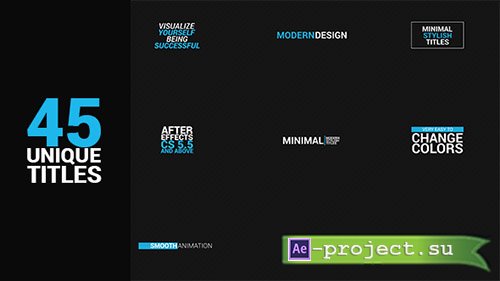 Videohive: 45 titles package - Project for After Effects 