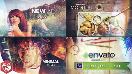 Videohive: Glass Slideshow Titles - Project for After Effects 