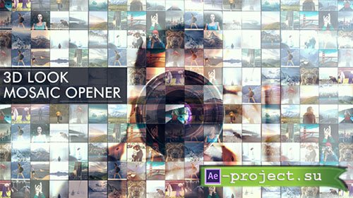 Videohive: 3D Look I Mosaic Opener I Slideshow - Project for After Effects 