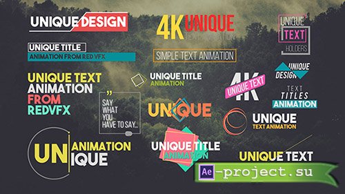 Videohive: 31 Unique Titles Pack - Project for After Effects 
