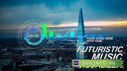 Videohive: Futuristic Music Visual - Project for After Effects 