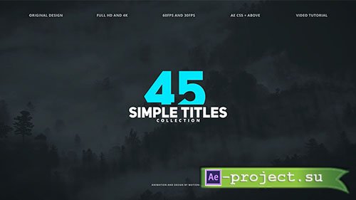 Videohive: 45 Simple Titles - Project for After Effects 