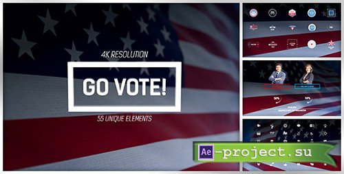 Videohive: Go Vote 4k Project - Project for After Effects 