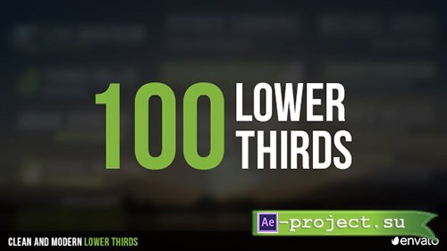 Videohive: 100 Lower Thirds 17408181 - Project for After Effects 