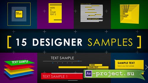 Videohive: 15 Designer Samples (Pack) - Project for After Effects 