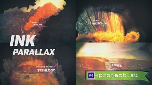 Videohive: Ink Parallax Slideshow - Project for After Effects 