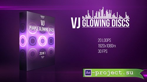 Videohive: VJ Purple Glowing Discs - Motion Graphics