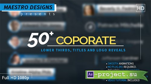 Videohive: Coporate Lower Thirds Titles And Logos Pack - Project for After Effects 