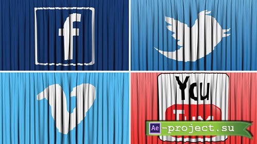 Videohive: Social Network Curtain Open - Motion Graphics 