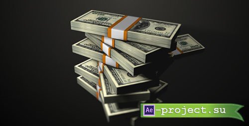 Videohive: Stacked Dollars Falling - Motion Graphics 