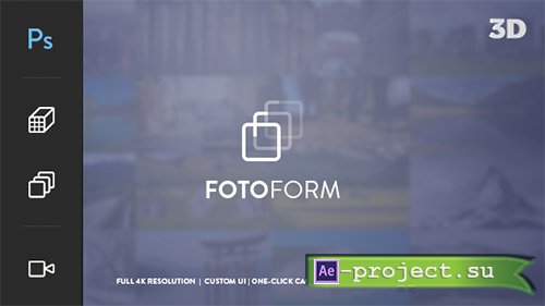 Videohive: FotoForm - Procedural 4K 3D Photo Animator - Project for After Effects 